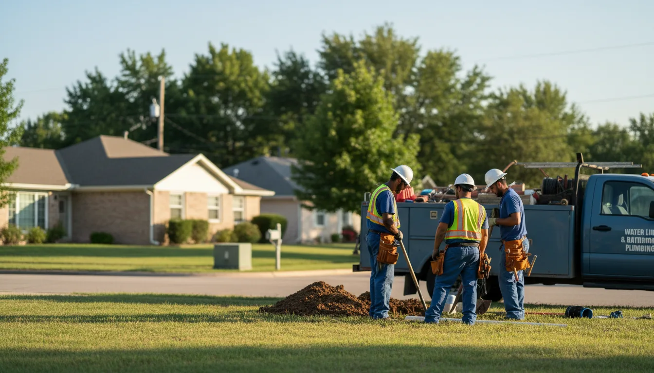 Residential water line and bathroom plumbing service in Wallingford, IA